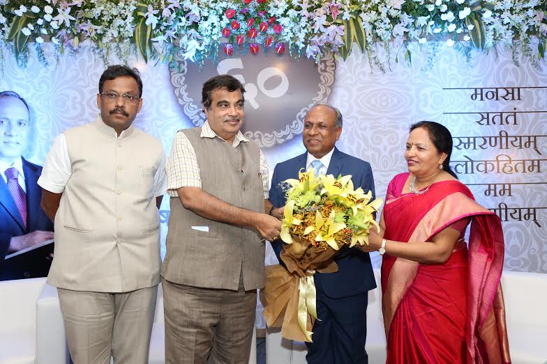 Felicitated by Gadkari Saheb & Tawde Saheb